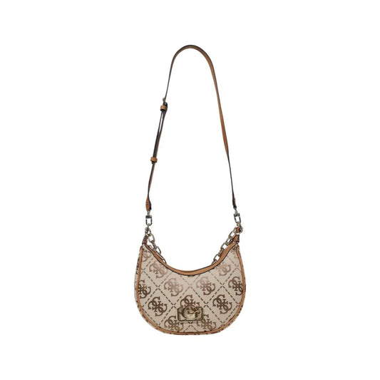 Guess schoudertas Circe Hobo in beige polyester - MARANOS