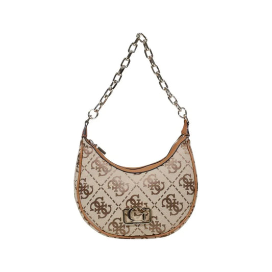 Guess schoudertas Circe Hobo in beige polyester - MARANOS