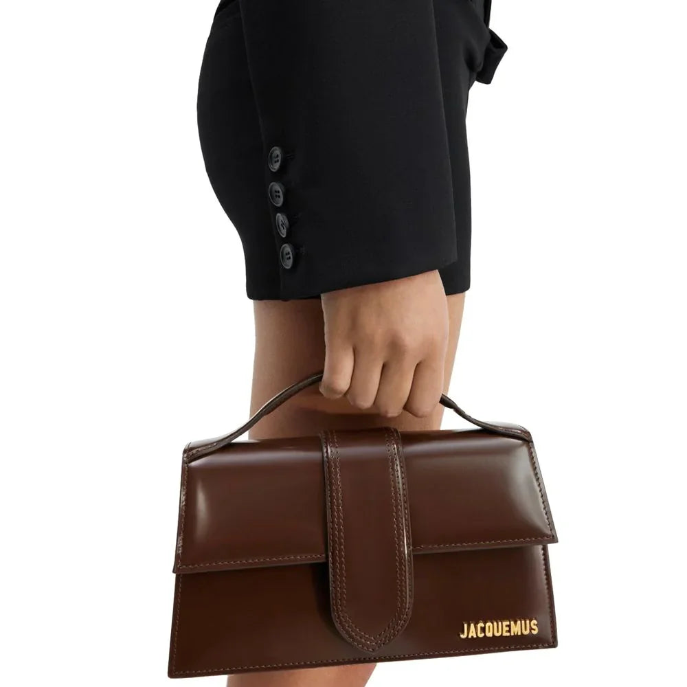 Jacquemus Le Bambino schoudertas in bruin leer - MARANOS