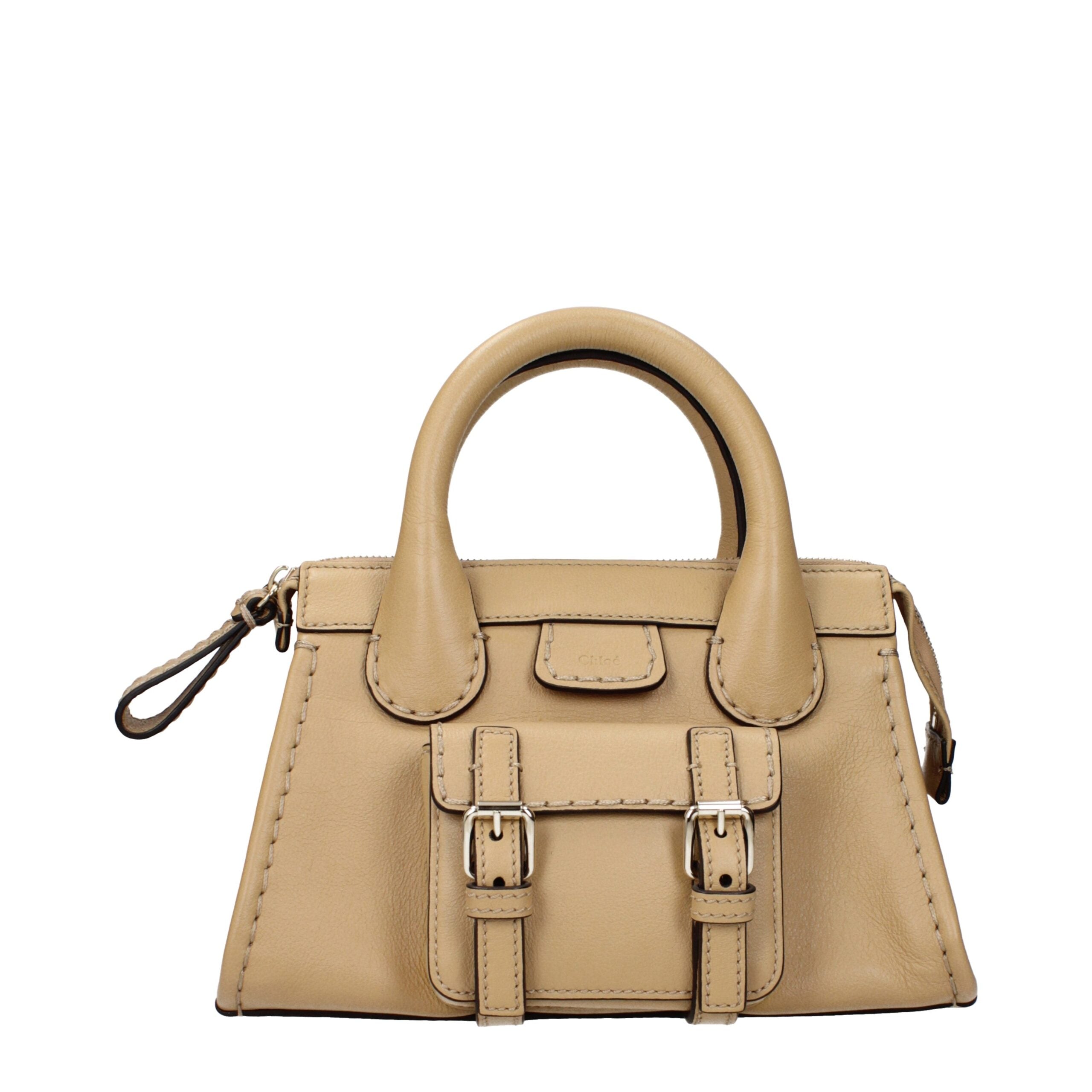Chloé handtas in beige leer met logo