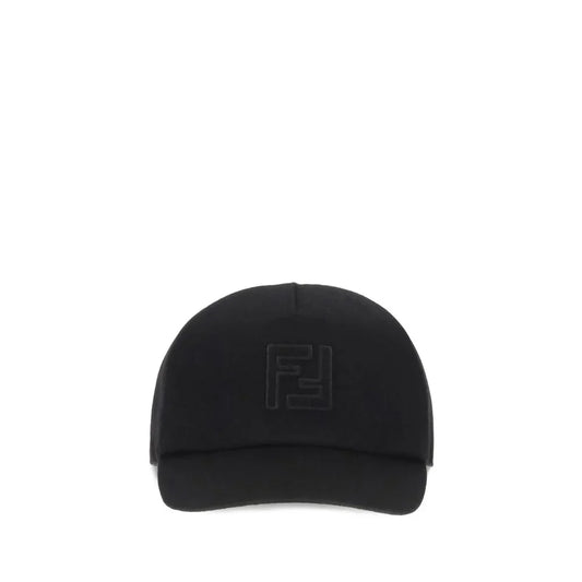 Fendi baseballpet in grijs wolmix met FF-borduursel - MARANOS