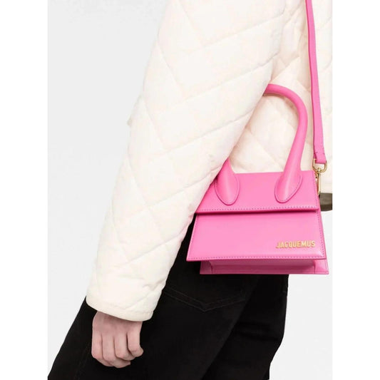Jacquemus Le Chiquito Moyen tas in roze leer - MARANOS