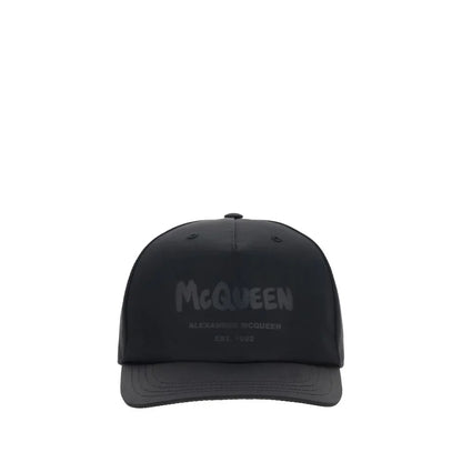 Alexander McQueen snapback pet in zwart polyester met logo - MARANOS