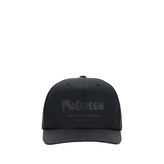 Alexander McQueen snapback pet in zwart polyester met logo - MARANOS