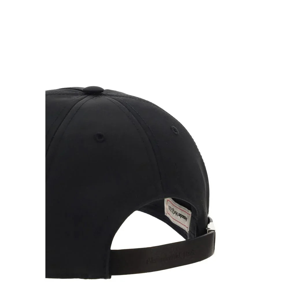 Alexander McQueen snapback pet in zwart polyester met logo - MARANOS