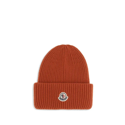 Moncler muts in zwart wol-kasjmiermix met brioche breisel en logo - MARANOS