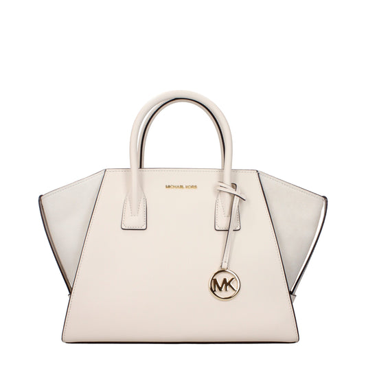 Michael Kors Beige Leren Handtas Michael Kors