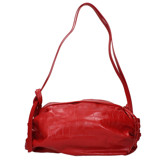 Jil Sander schoudertas in rood leer Jil Sander