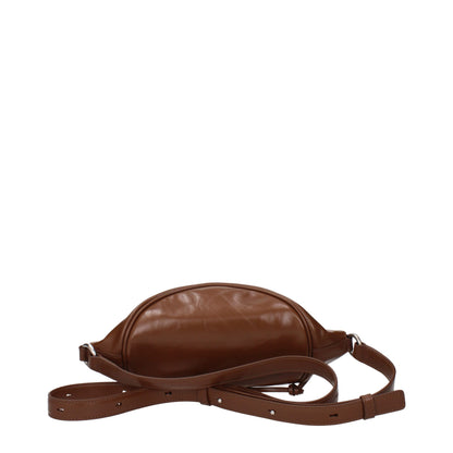 Jil Sander Bruine Leren Crossbody Tas Jil Sander