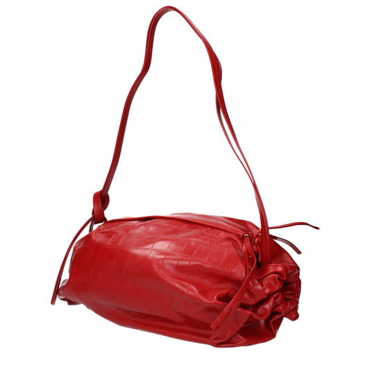 Jil Sander schoudertas in rood leer Jil Sander