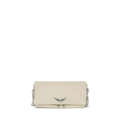 Zadig & Voltaire Rock leather schoudertas in gegranuleerd leer - MARANOS
