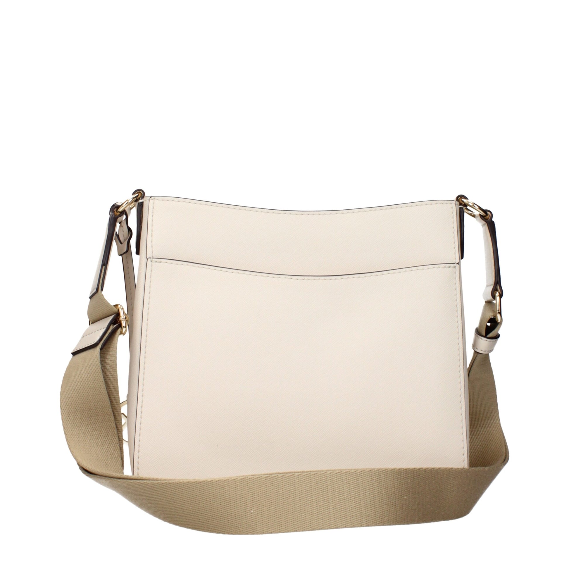 Michael Kors Beige Leren Schoudertas Michael Kors