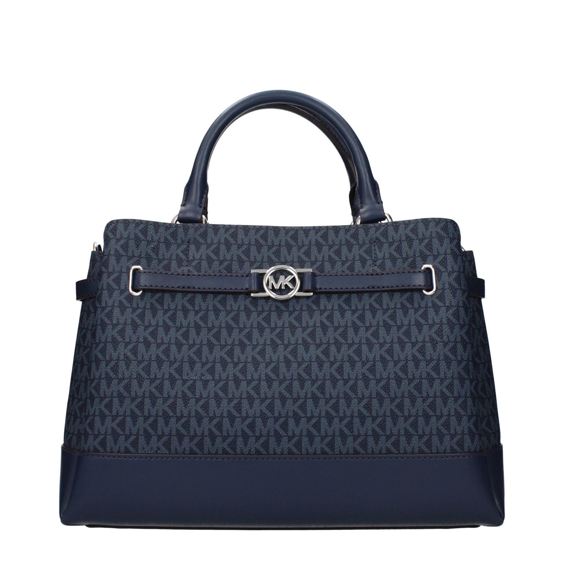 Michael Kors blauwe stoffen handtas Michael Kors