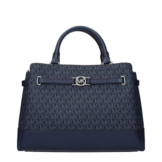 Michael Kors blauwe stoffen handtas Michael Kors
