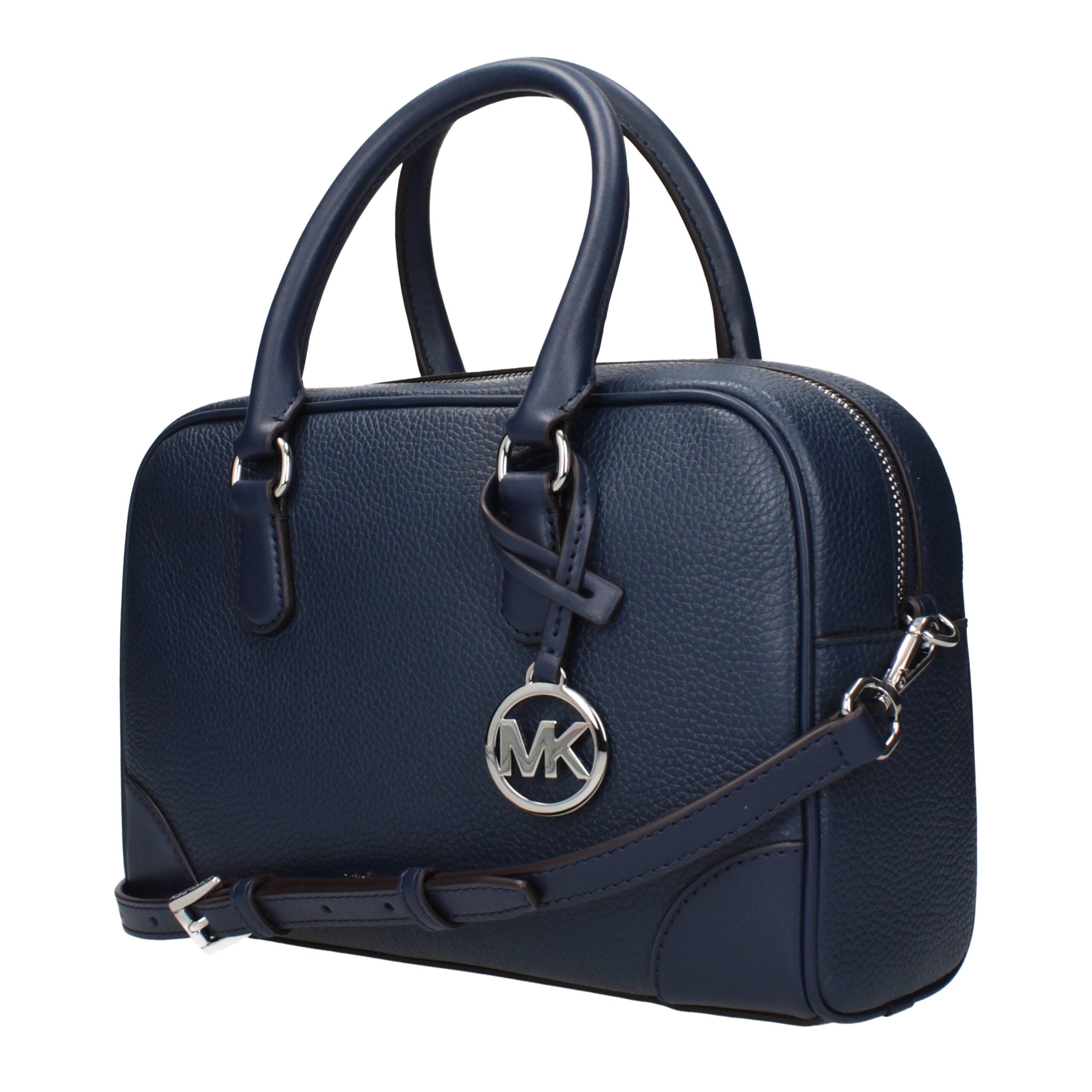 Michael Kors blauwe leren handtas