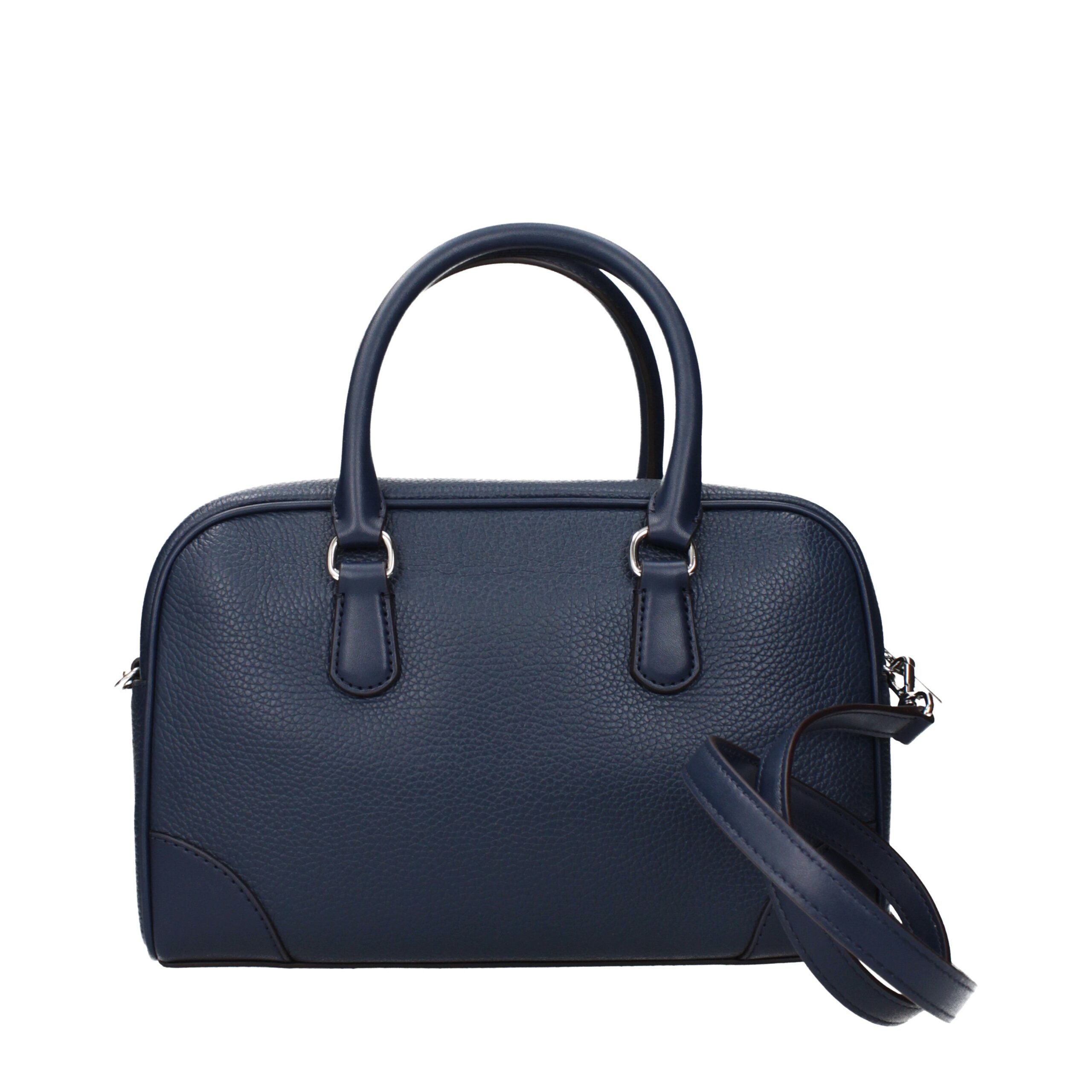 Michael Kors blauwe leren handtas