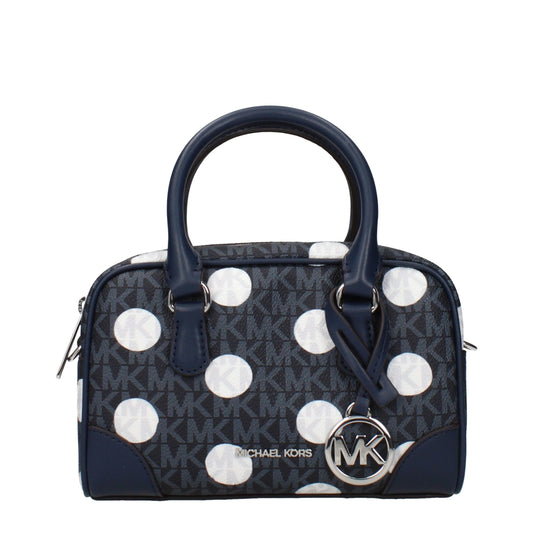 Michael Kors blauwe stoffen handtas Michael Kors