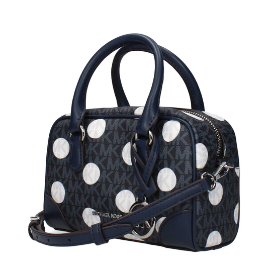 Michael Kors blauwe stoffen handtas Michael Kors