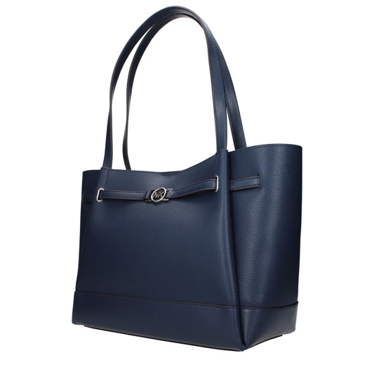 Michael Kors blauwe leren schoudertas Michael Kors