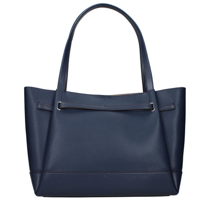 Michael Kors blauwe leren schoudertas Michael Kors