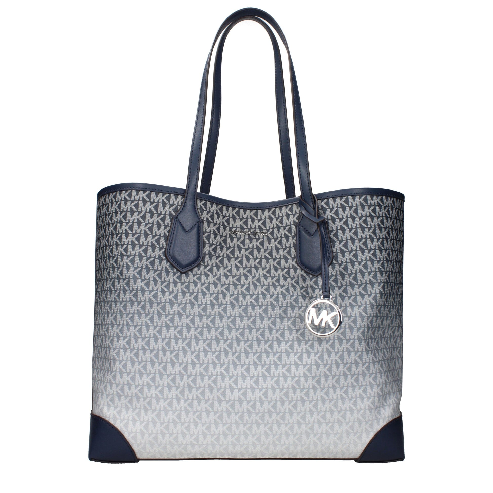 Michael Kors blauwe stoffen schoudertas Michael Kors