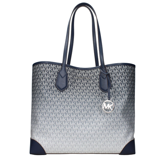 Michael Kors blauwe stoffen schoudertas Michael Kors