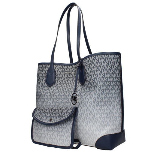 Michael Kors blauwe stoffen schoudertas Michael Kors