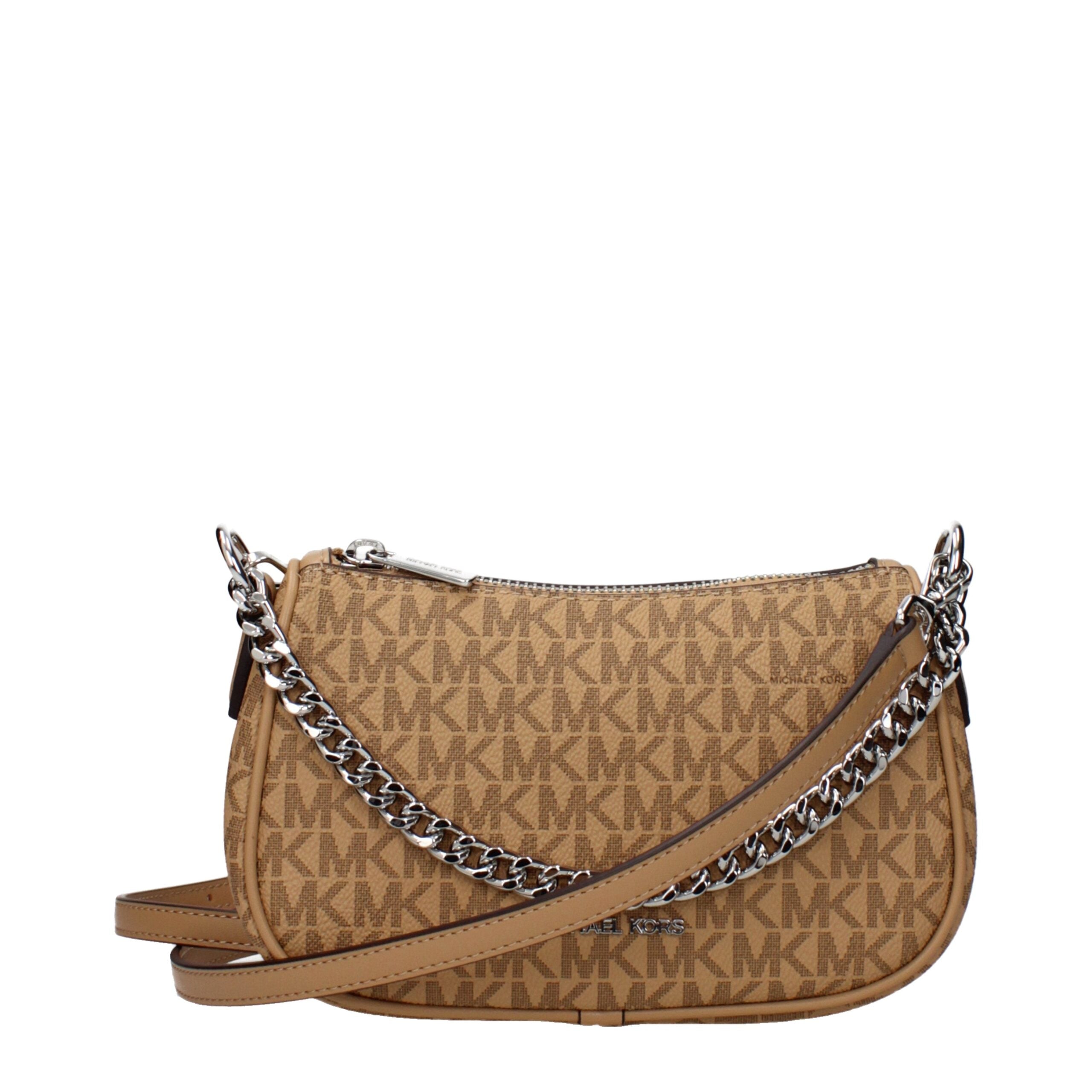 Michael Kors bruine stoffen handtas
