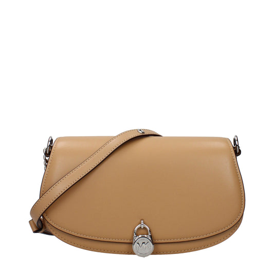 Michael Kors bruine leren schoudertas Michael Kors