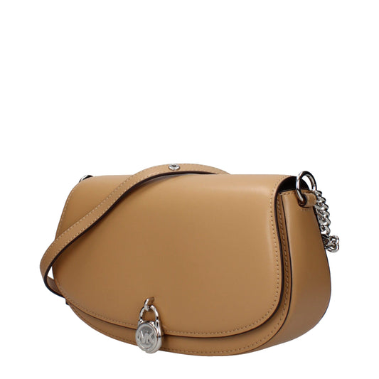 Michael Kors bruine leren schoudertas Michael Kors