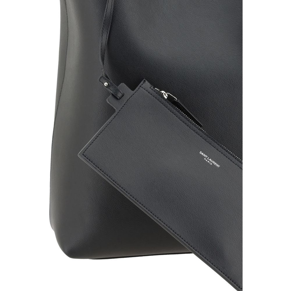 Saint Laurent leren tote bag met pouch - MARANOS