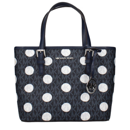 Michael Kors blauwe stoffen handtas Michael Kors
