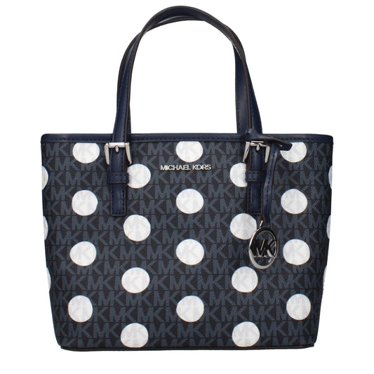 Michael Kors blauwe stoffen handtas Michael Kors