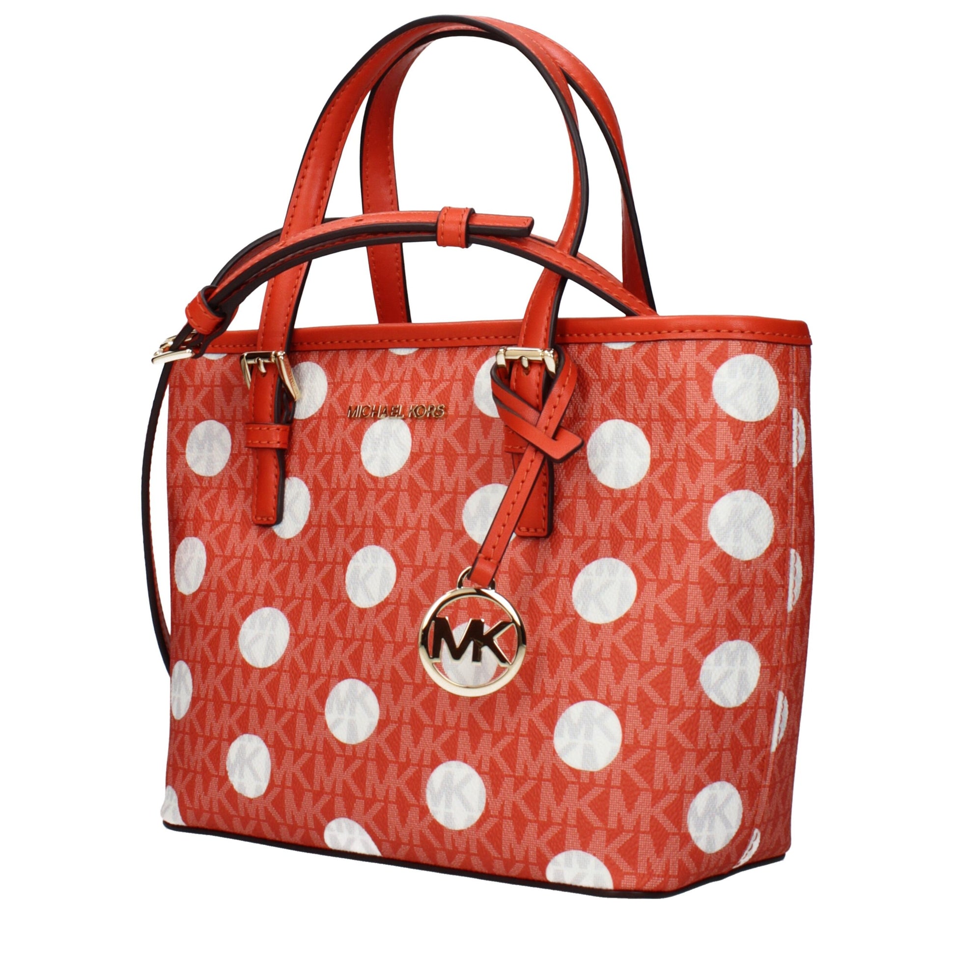 Michael Kors oranje stoffen Shopper Michael Kors
