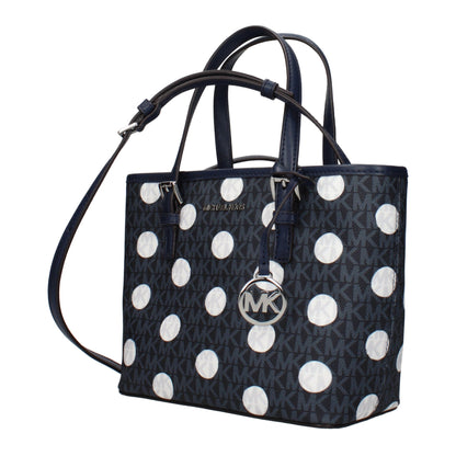 Michael Kors blauwe stoffen handtas Michael Kors