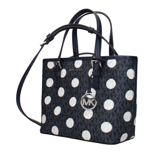 Michael Kors blauwe stoffen handtas Michael Kors