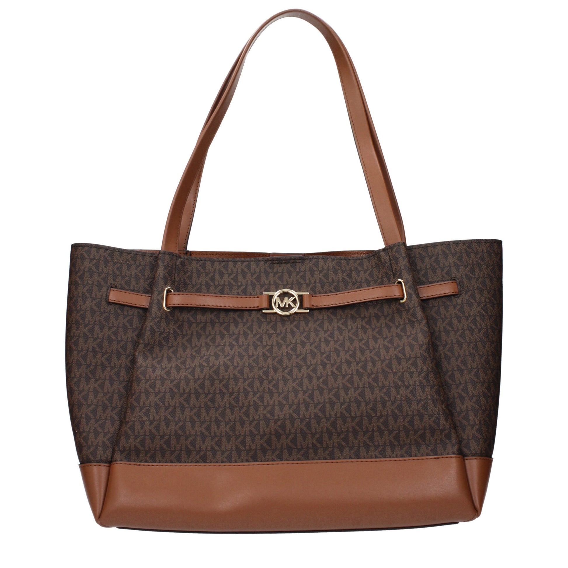 Michael Kors bruine stoffen schoudertas Michael Kors