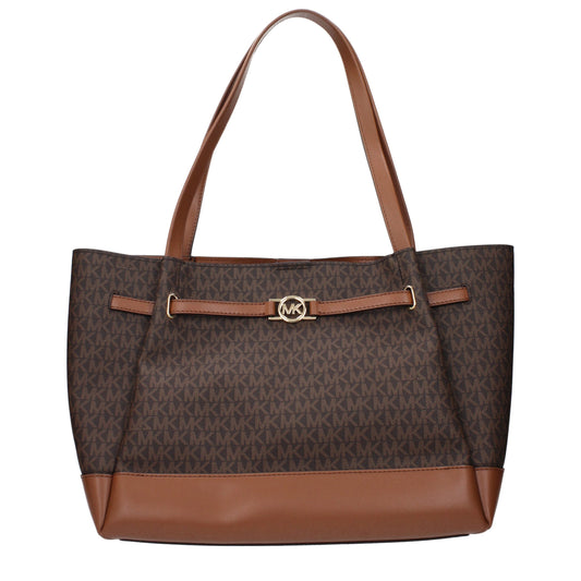 Michael Kors bruine stoffen schoudertas Michael Kors