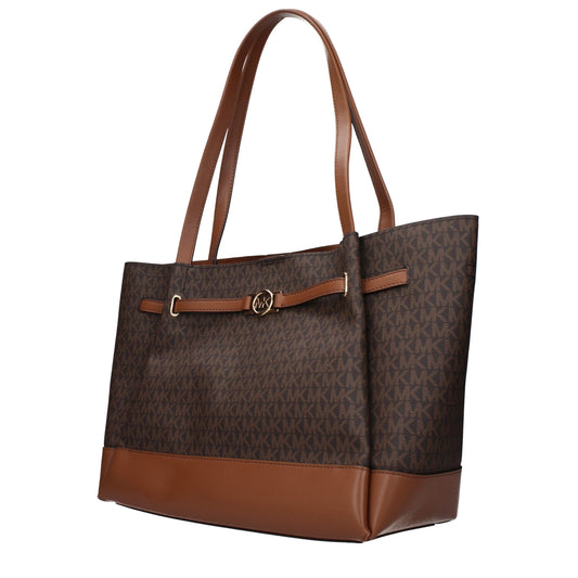 Michael Kors bruine stoffen schoudertas Michael Kors