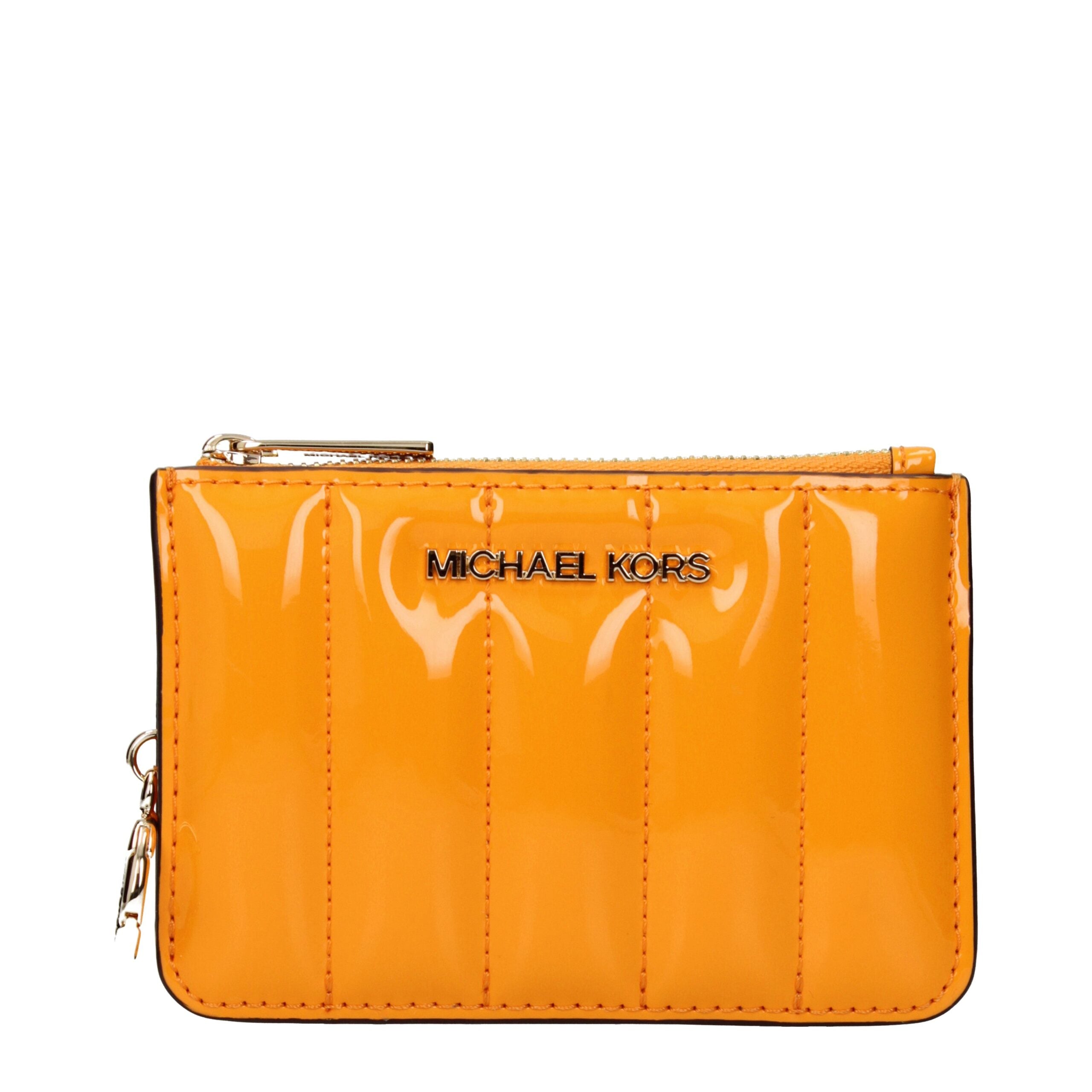 Michael Kors portemonnee in oranje lakleer Michael Kors