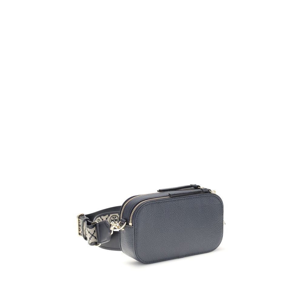 Tory Burch Mini Miller crossbodytas in zwart pebble leer Tory Burch