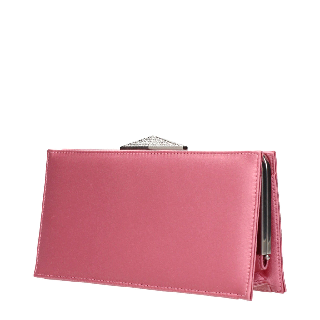 Jimmy Choo clutch van roze satijn Jimmy Choo