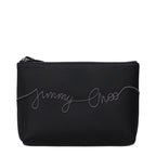 Jimmy Choo clutch van zwarte satijn Jimmy Choo