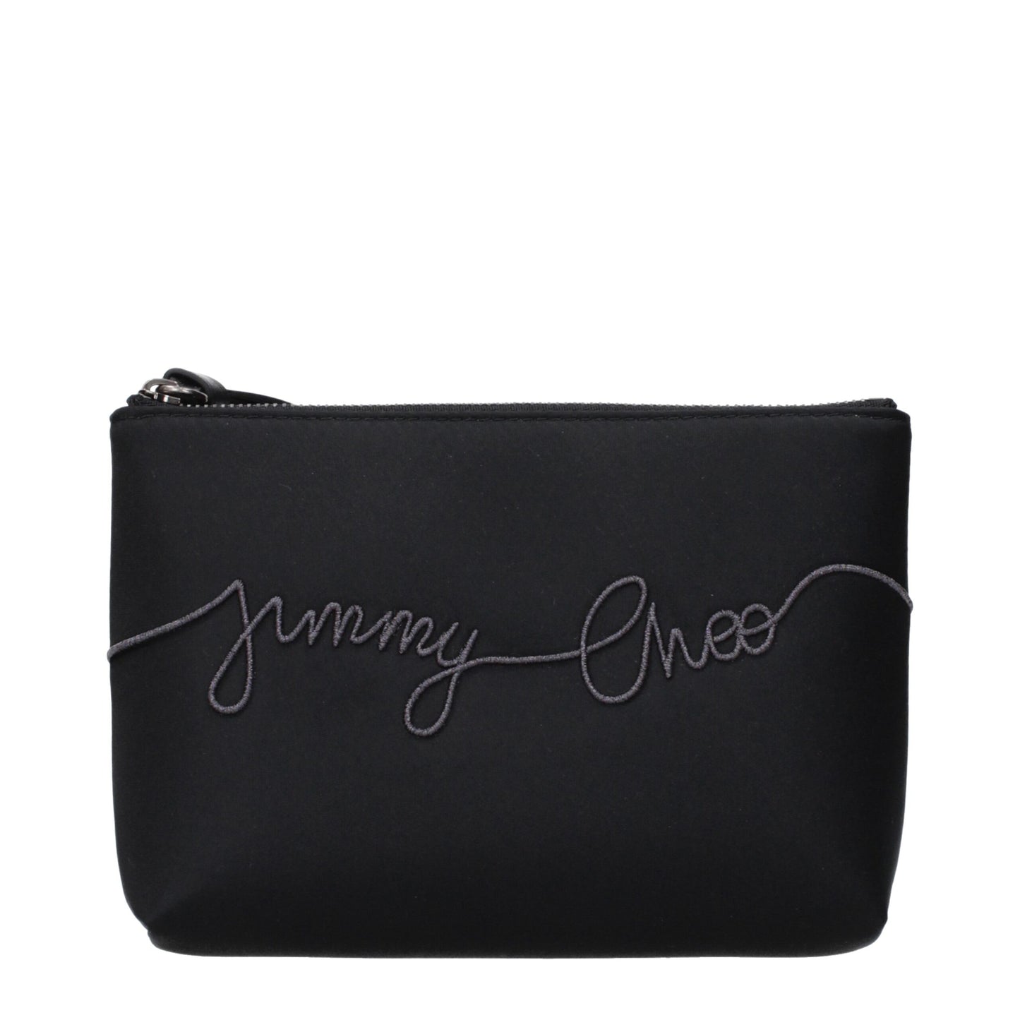 Jimmy Choo clutch van zwarte satijn Jimmy Choo
