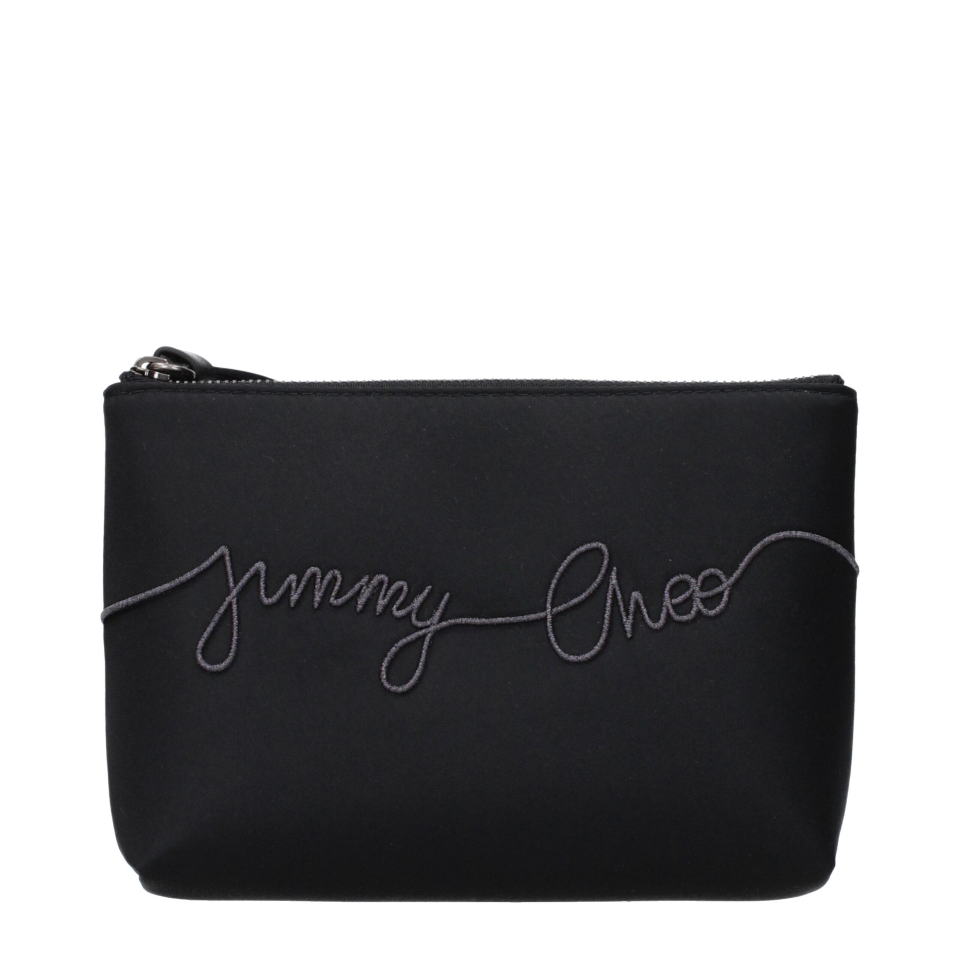 Jimmy Choo clutch van zwarte satijn Jimmy Choo