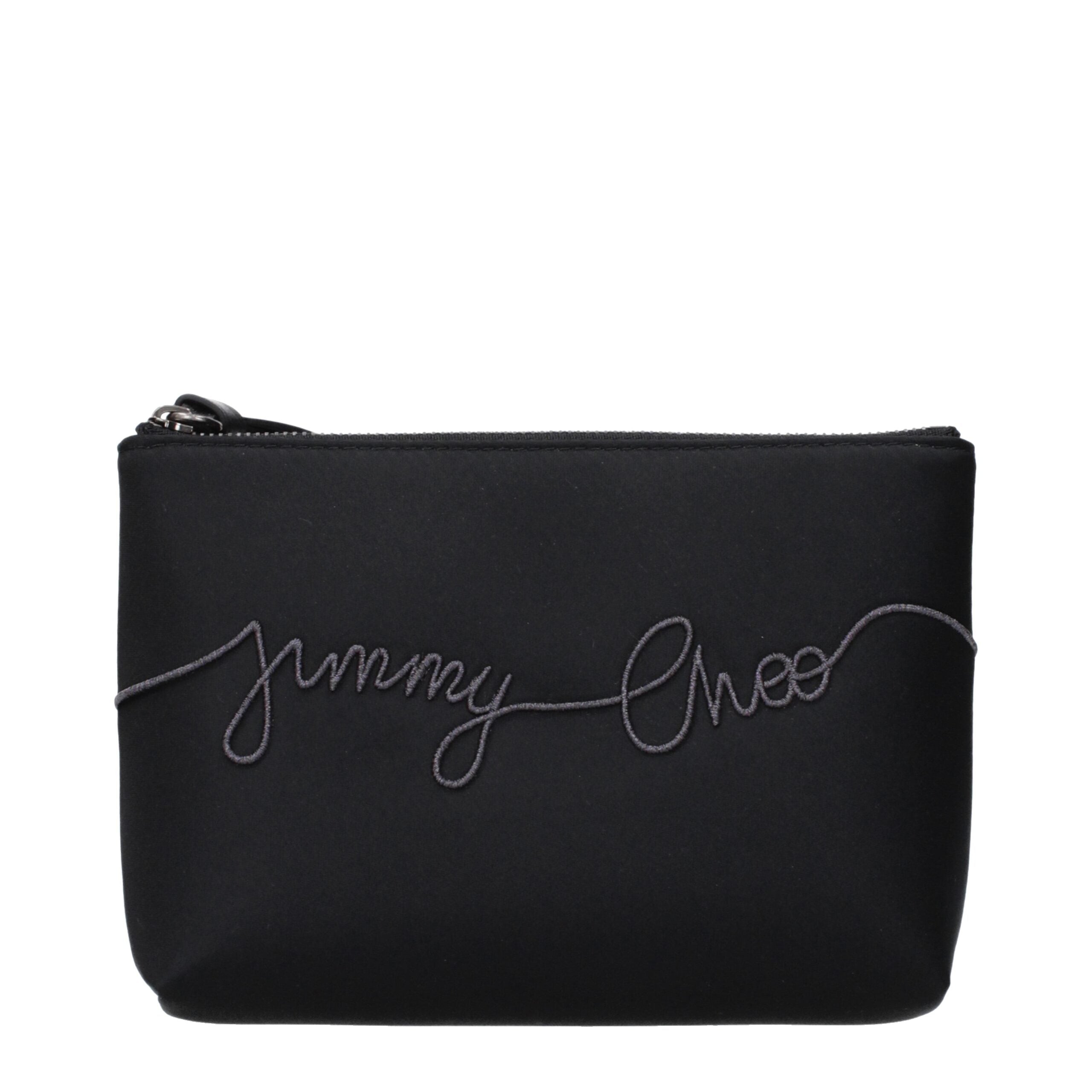 Jimmy Choo clutch van zwarte satijn