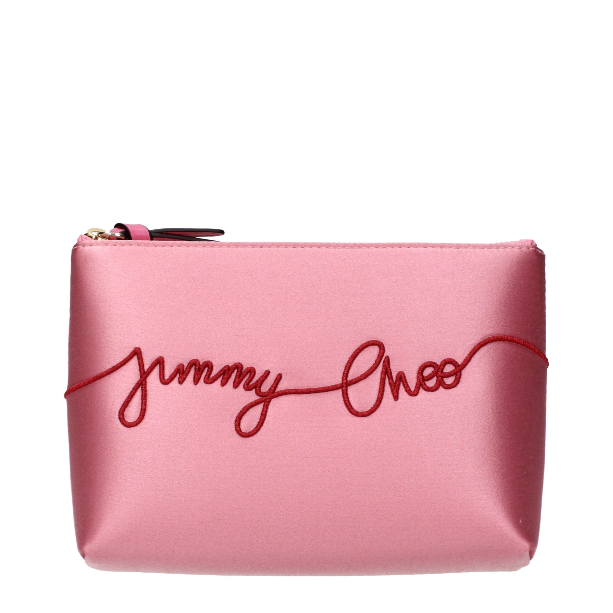 Jimmy Choo clutch van roze satijn