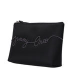 Jimmy Choo clutch van zwarte satijn Jimmy Choo