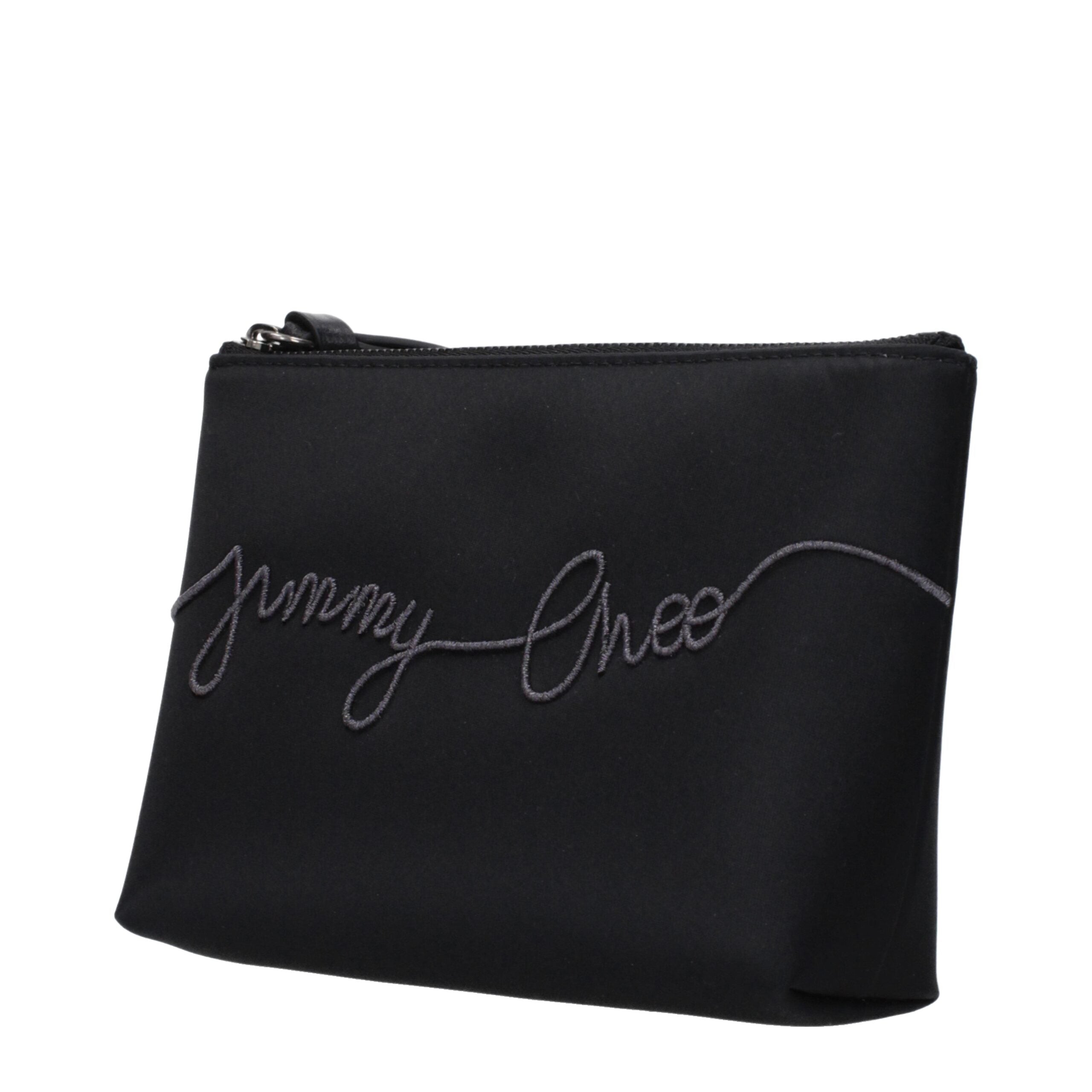 Jimmy Choo clutch van zwarte satijn