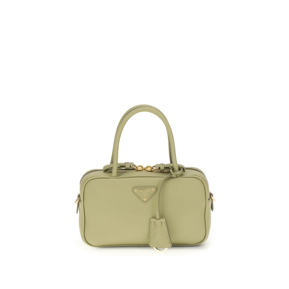 Prada handtas van kalfsleer in beige Prada